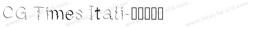 CG Times Itali字体转换